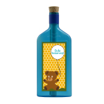 Blaue Flasche mit Sujet "Gute Besserung"